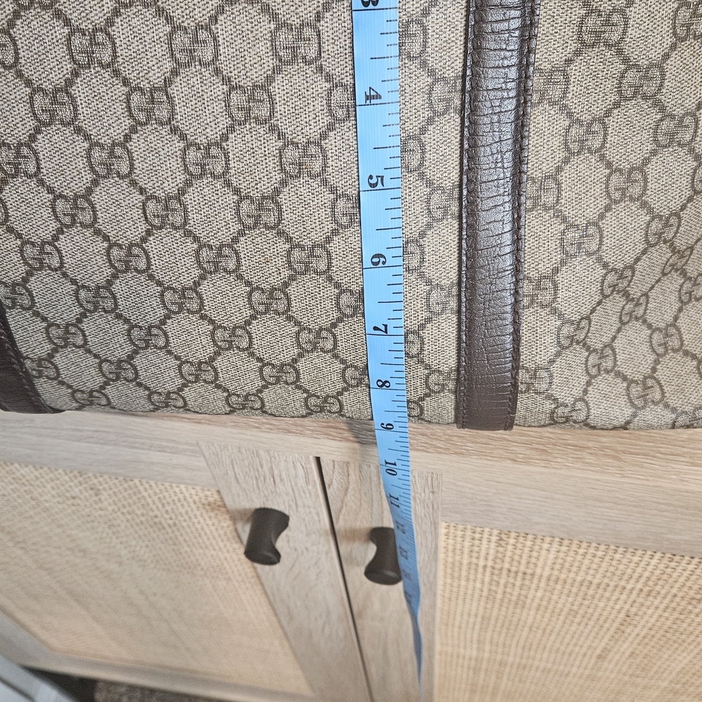 Gucci Beige/Brown Canvas Tote 15x9in - Picture 3 of 16